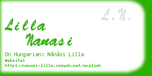 lilla nanasi business card